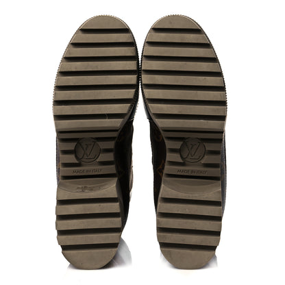 Louis Vuitton Suede Calfskin Monogram Laureate Platform Desert Boots 35.5 Taupe 6 of 19