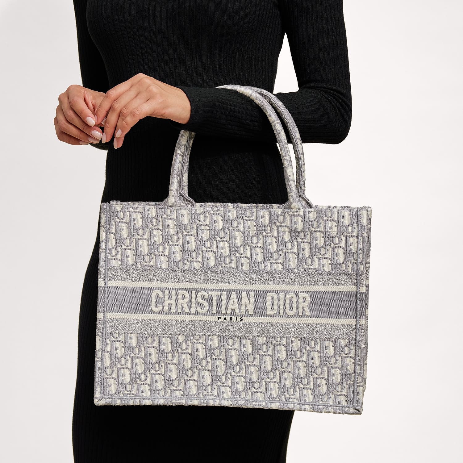 Christian Dior Oblique Medium Book Tote Grey 2 of 9