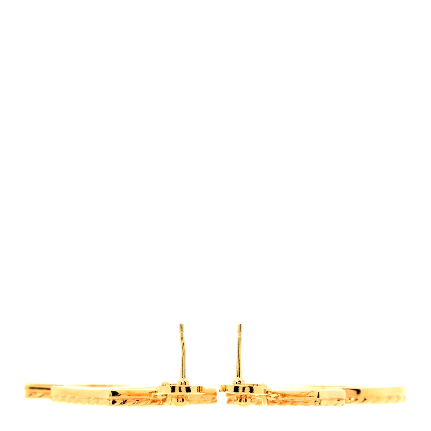 Chanel Metal Enamel CC No 5 Rope Drop Earrings Gold Denim Blue 3 of 6