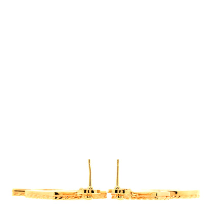 Chanel Metal Enamel CC No 5 Rope Drop Earrings Gold Denim Blue 3 of 6