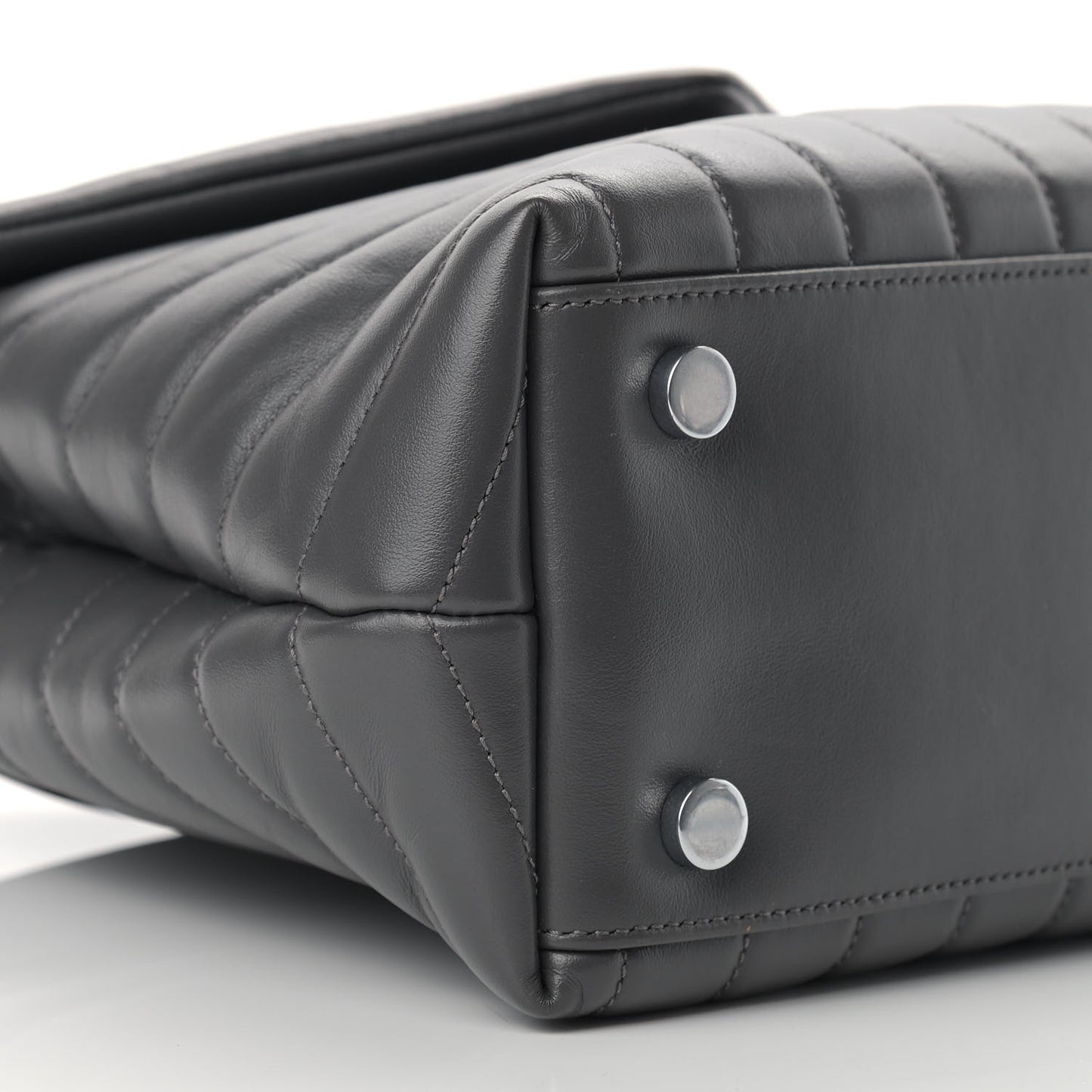 Calfskin Y Quilted Monogram Medium Loulou Satchel Storm