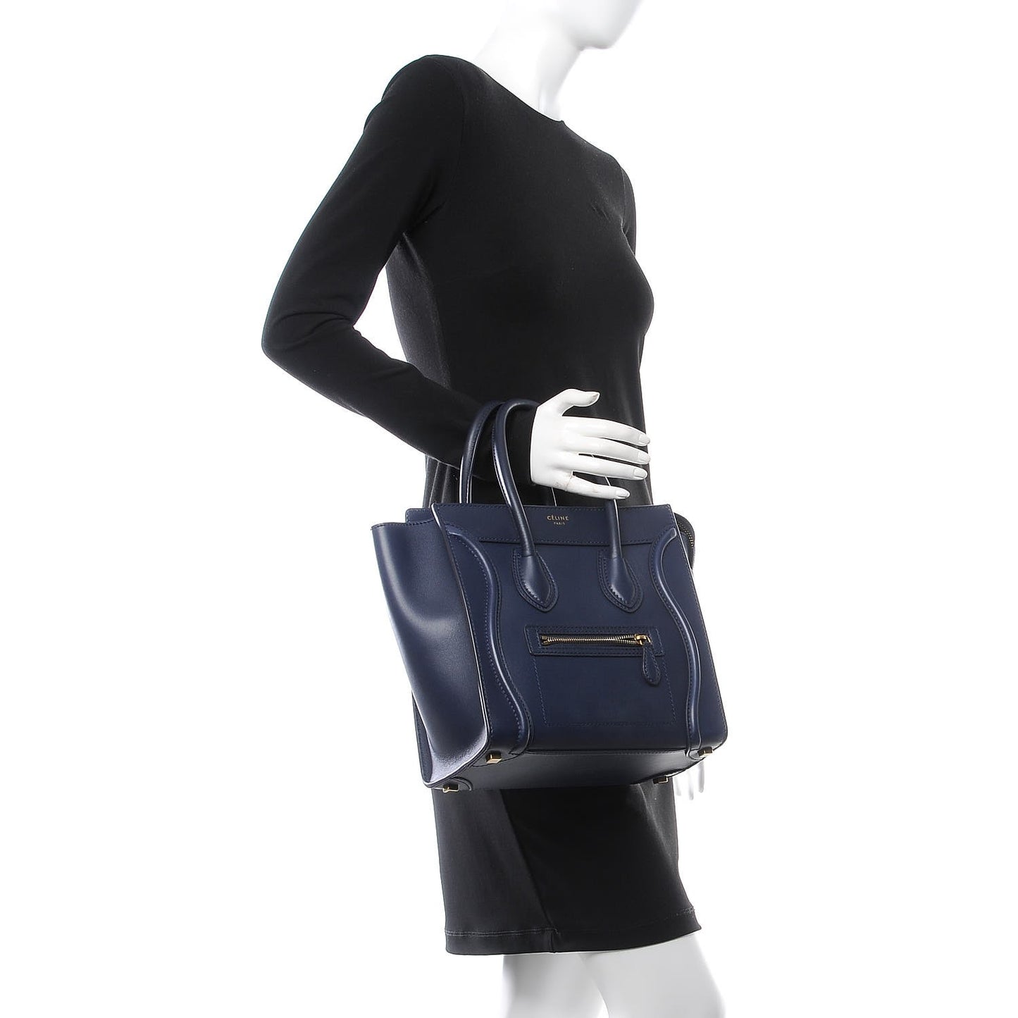 Smooth Calfskin Micro Luggage Navy Blue