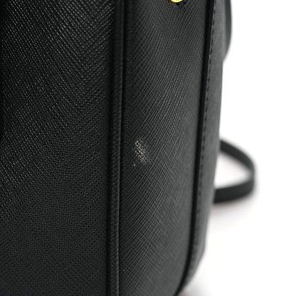 Prada Saffiano Lux Mini Galleria Double Zip Tote Black 10 of 12