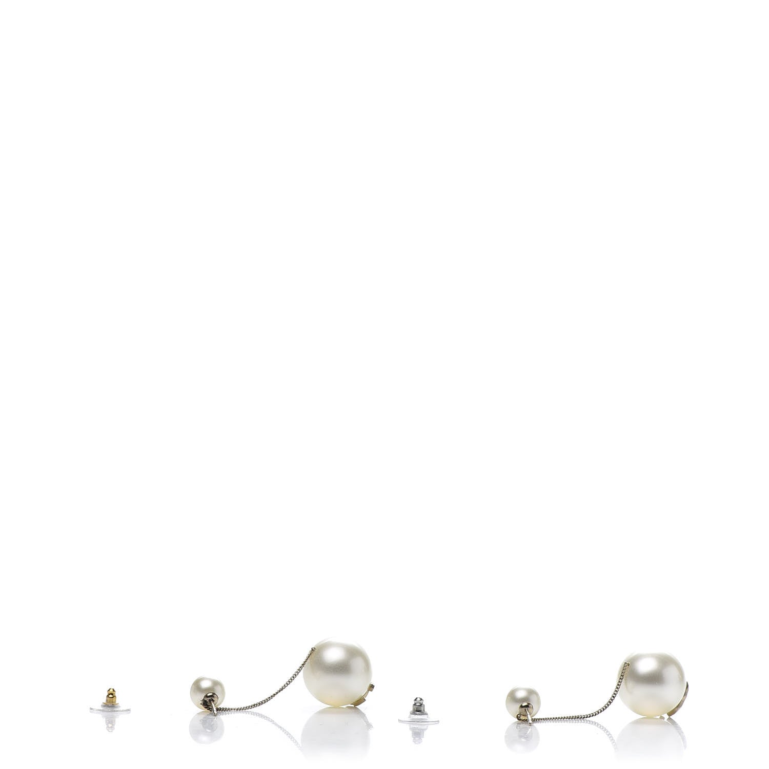 Chanel Pearl CC Chain Drop Earrings Gold 3 of 4
