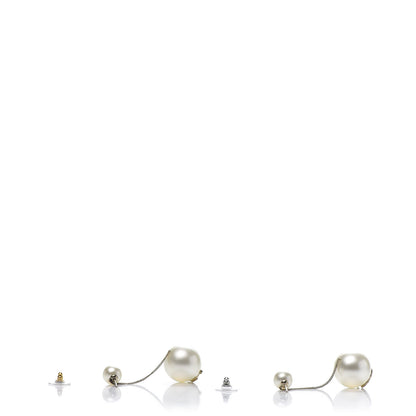Chanel Pearl CC Chain Drop Earrings Gold 3 of 4