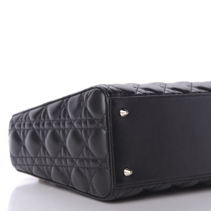Christian Dior Lambskin Cannage Medium Lady Dior Black 7 of 9