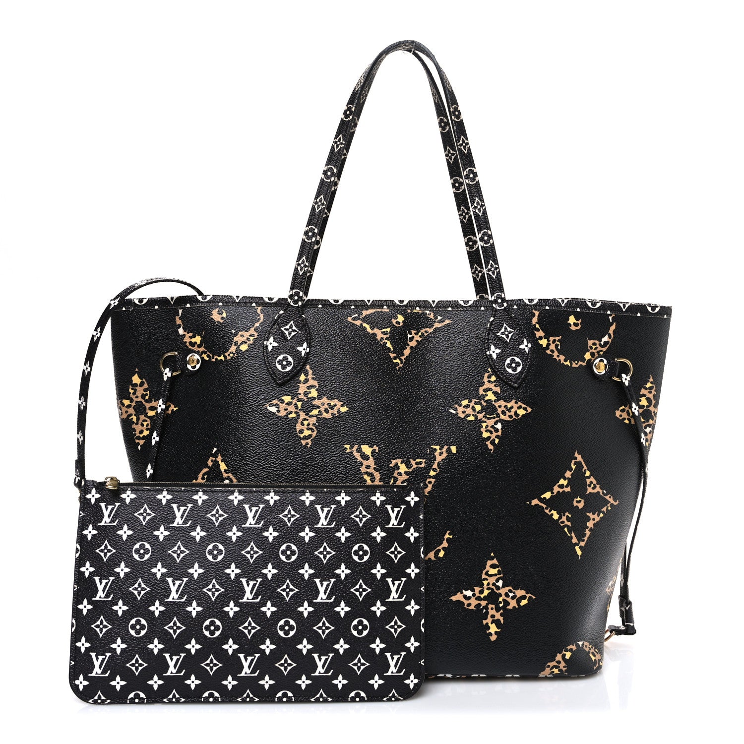 Louis Vuitton Monogram Giant Jungle Neverfull MM Black 3 of 13