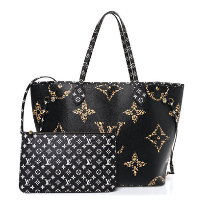 Louis Vuitton Monogram Giant Jungle Neverfull MM Black 3 of 13