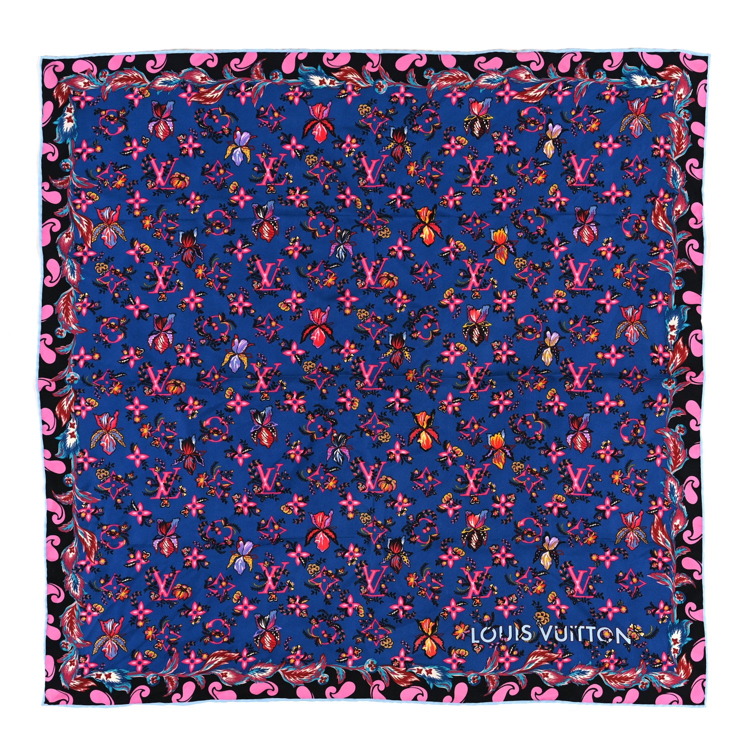 Louis Vuitton Silk Monogram Rendez-vous Square Scarf Turquoise 1 of 3