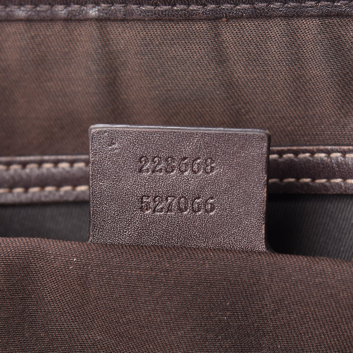 GG Plus Monogram Joy Vertical Tote Dark Brown