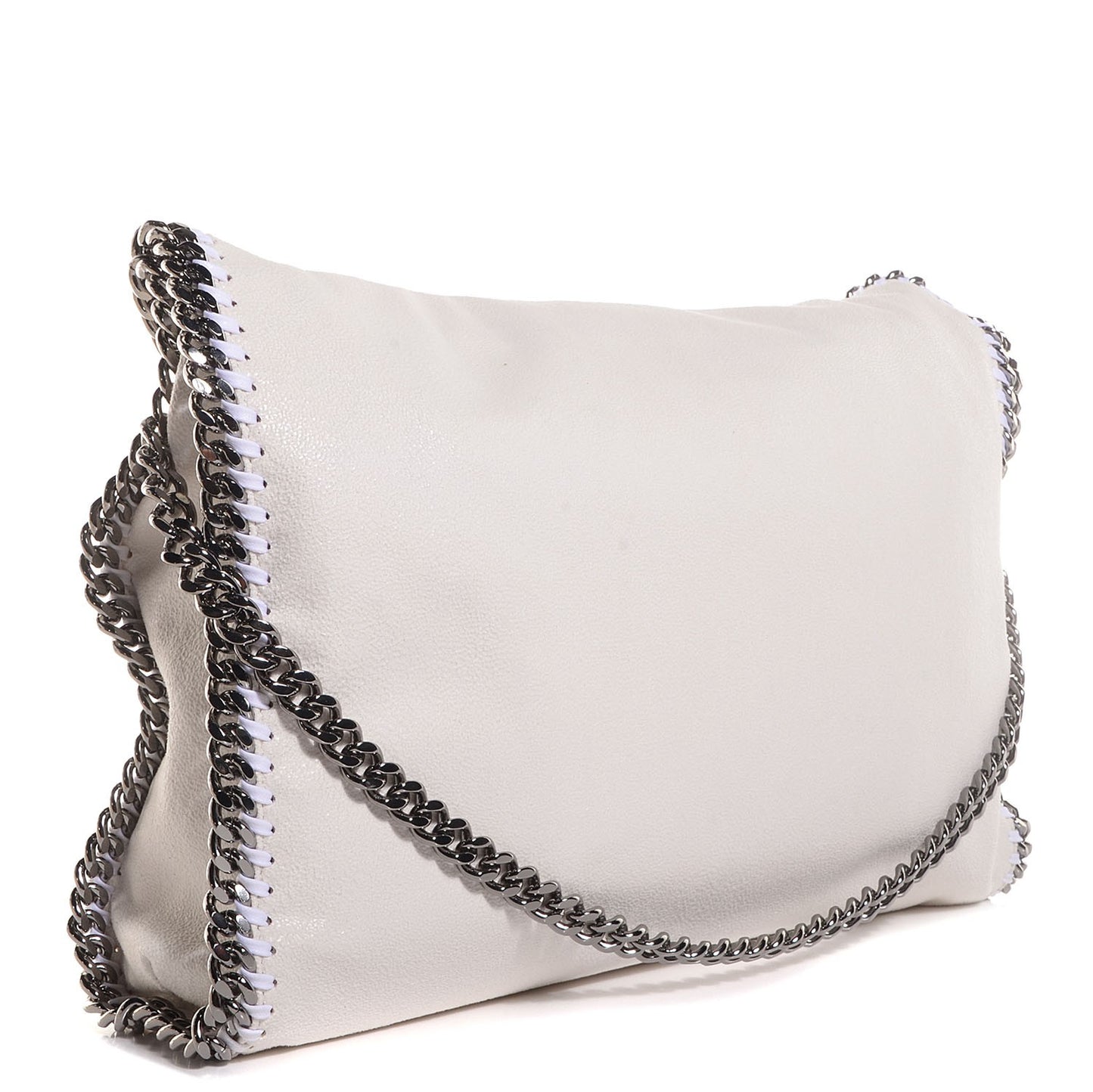 Faux Leather Shaggy Deer Small Falabella Chalk