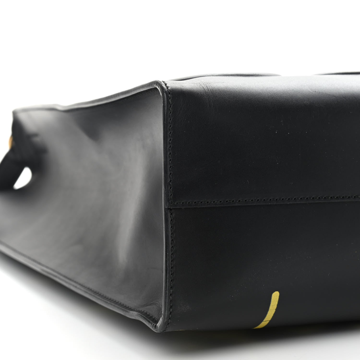 Gucci Calfskin GucciGhost Real Medium XL Tote Black Yellow 11 of 12