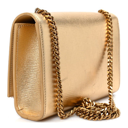 Saint Laurent Metallic Calfskin Small Classic Monogram Kate Tassel Satchel Gold 2 of 11