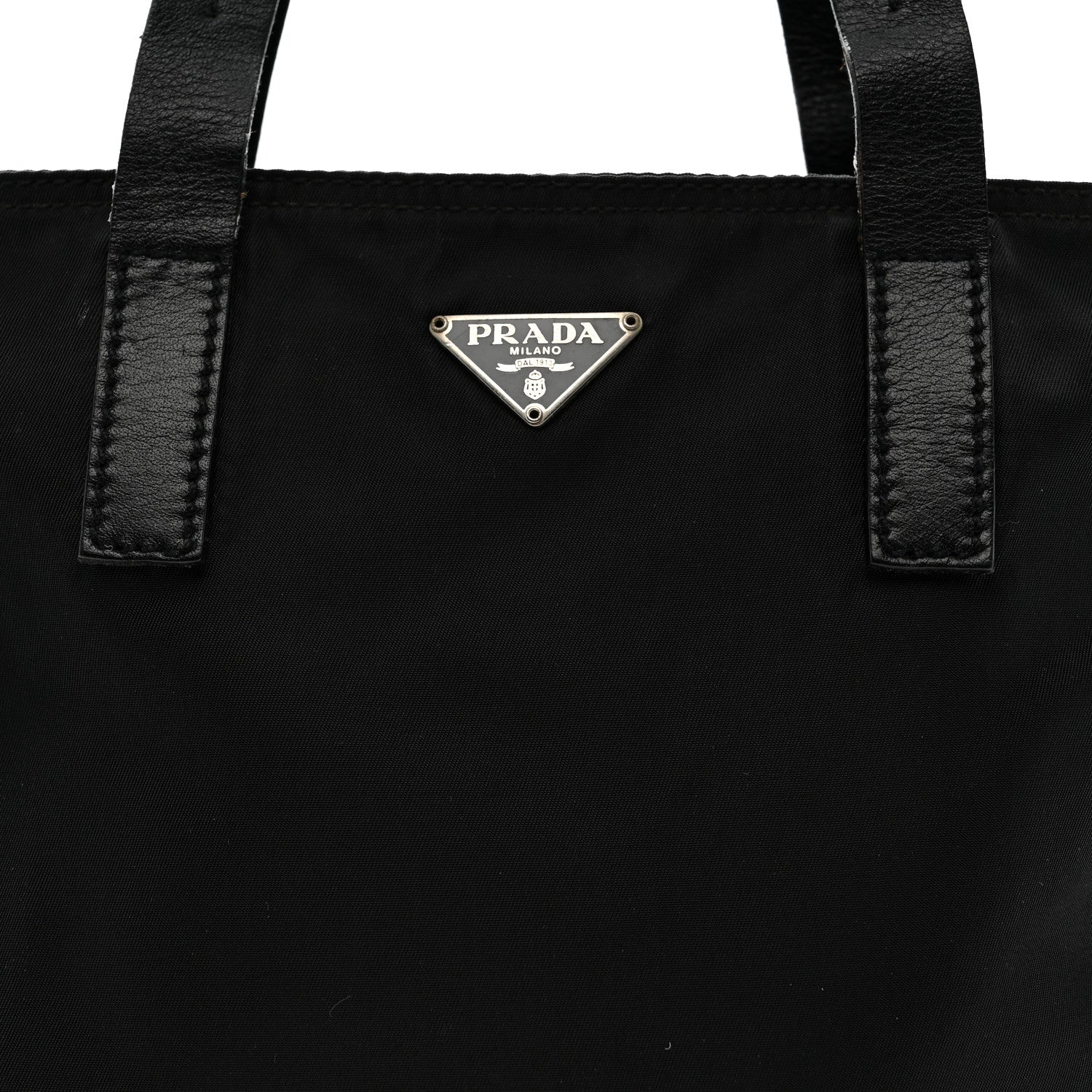 Prada Tessuto Nylon Mini Shopping Tote Black 8 of 17