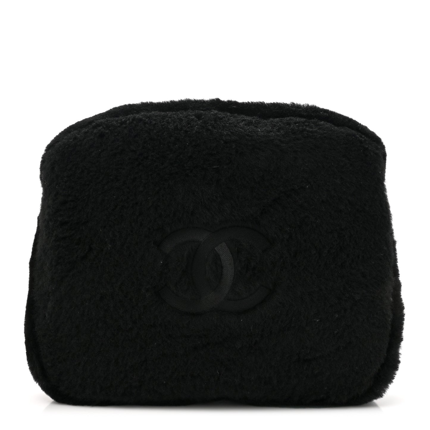 Shearling CC Flat Mules 38 Black