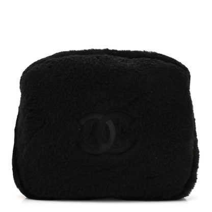 Chanel Shearling CC Flat Mules 38 Black 6 of 15