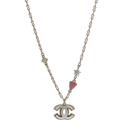 Chanel Resin CC Star CC Necklace Gold 1 of 4
