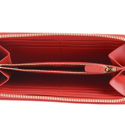 MCM Skyoptic Visetos Zip Around Wallet Cognac Red 4 of 9