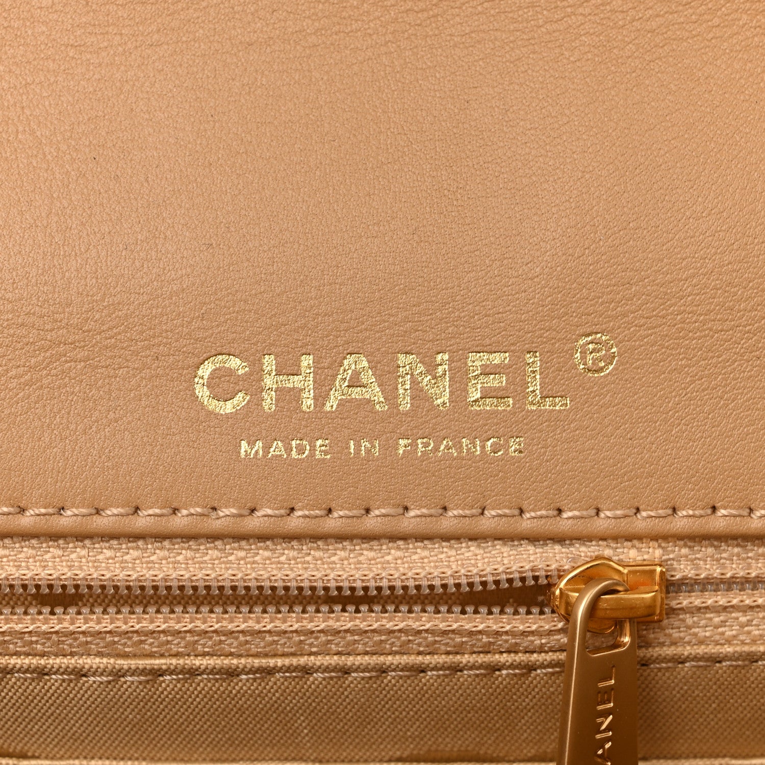 Chanel Calfskin Quilted Medium Wild Stitch Flap Beige 6 of 11