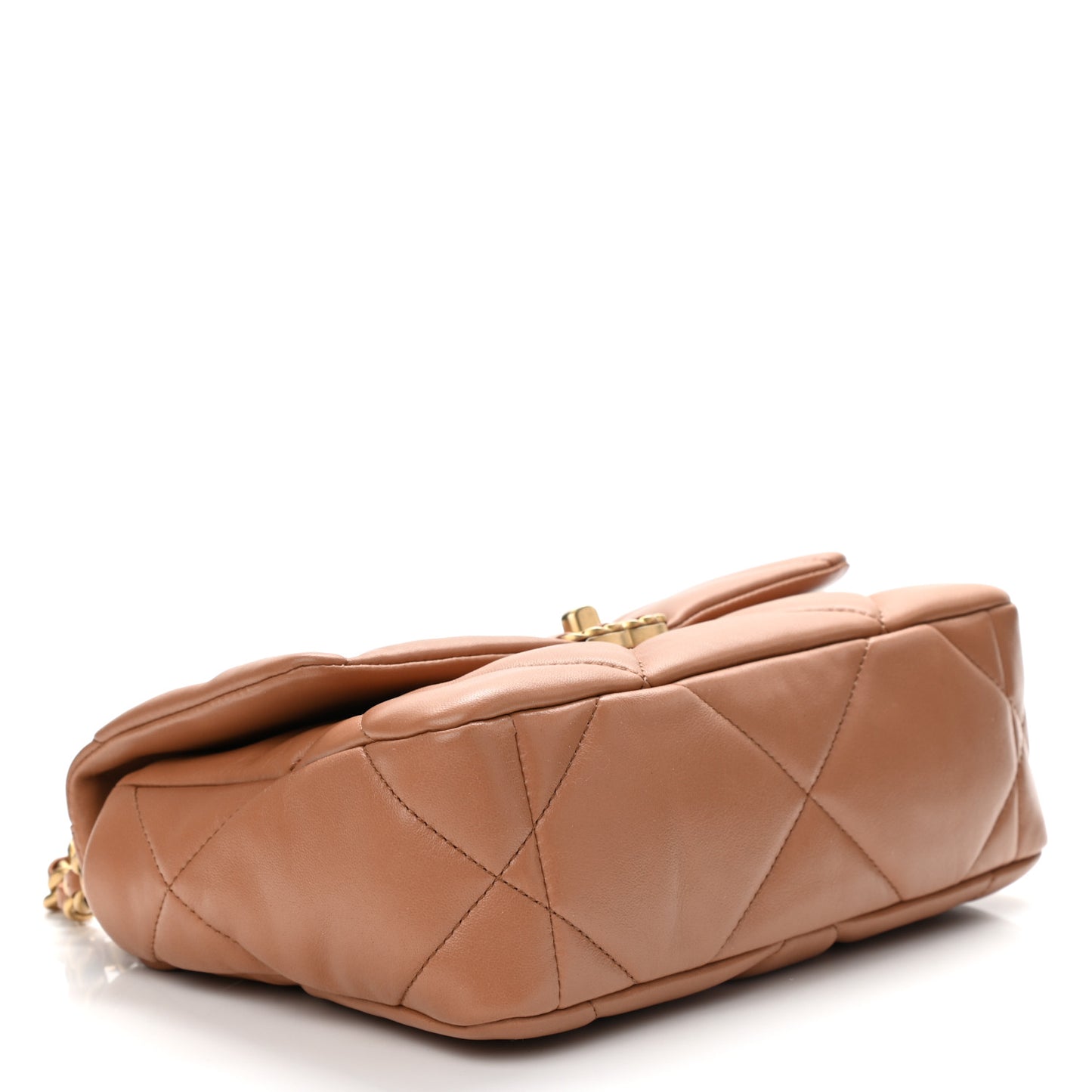 Lambskin Quilted Medium Chanel 19 Flap Brown