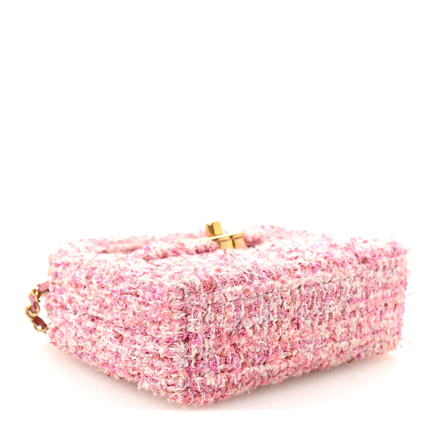 Chanel Tweed Quilted Mini Nano Kelly Shopper Pink 4 of 11