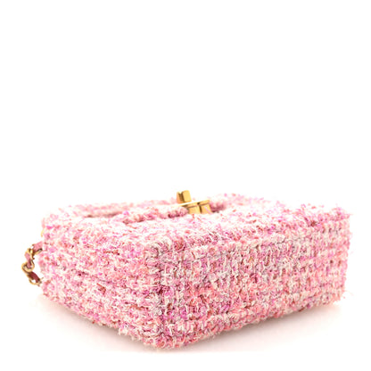 Chanel Tweed Quilted Mini Nano Kelly Shopper Pink 4 of 11