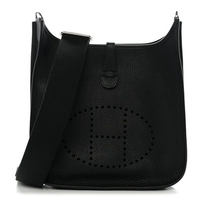 Hermes Taurillon Clemence EVELYNE III PM Black 1 of 11