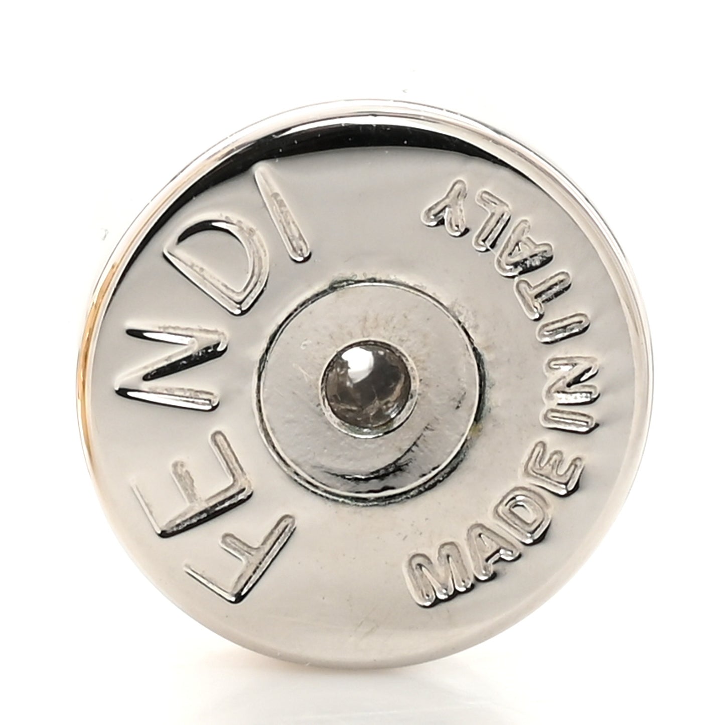 Metal FF Hoop Earrings Gold Silver