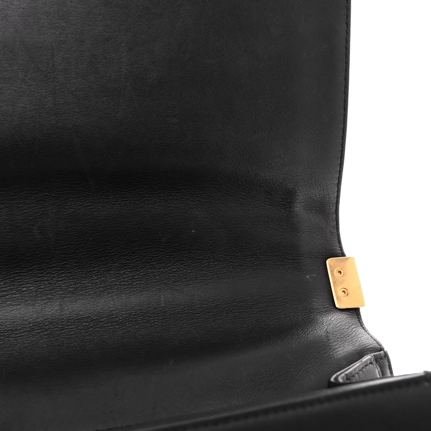 Calfskin Caviar Suede Chevron New Medium Boy Flap Black