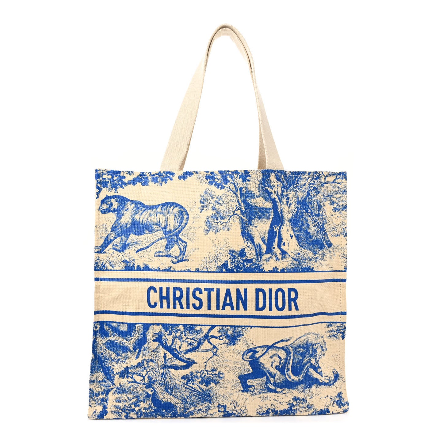 Straw Dioriviera Tote Blue