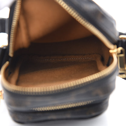 Celine Triomphe Canvas Calfskin Mini Pocket Messenger Bag Black 5 of 9