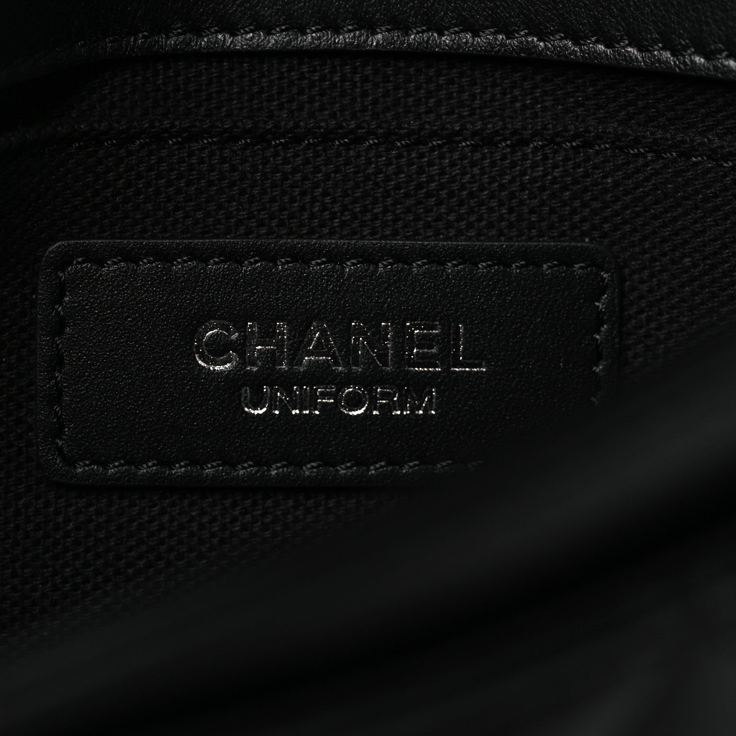 Chanel Calfskin Quilted CC Uniform Flap Belt Bag Black 6 of 13