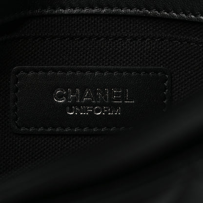 Chanel Calfskin Quilted CC Uniform Flap Belt Bag Black 6 of 13