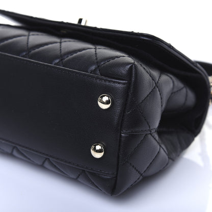 Chanel Goatskin Quilted Rainbow Extra Mini Coco Handle Flap Black 7 of 18