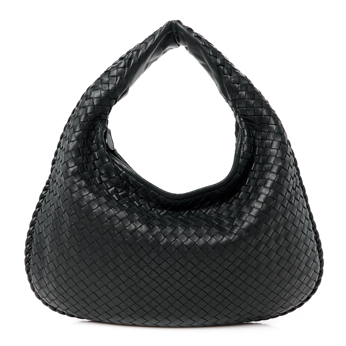 Nappa Intrecciato Medium Veneta Hobo Navy