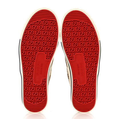 Gucci GG Monogram Womens 1977 Tennis Slip On 30mm Sneakers 37.5 Beige Ebony Mystic White 5 of 8
