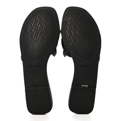 Hermes Rubber Aloha Sandals 39 Black 5 of 8