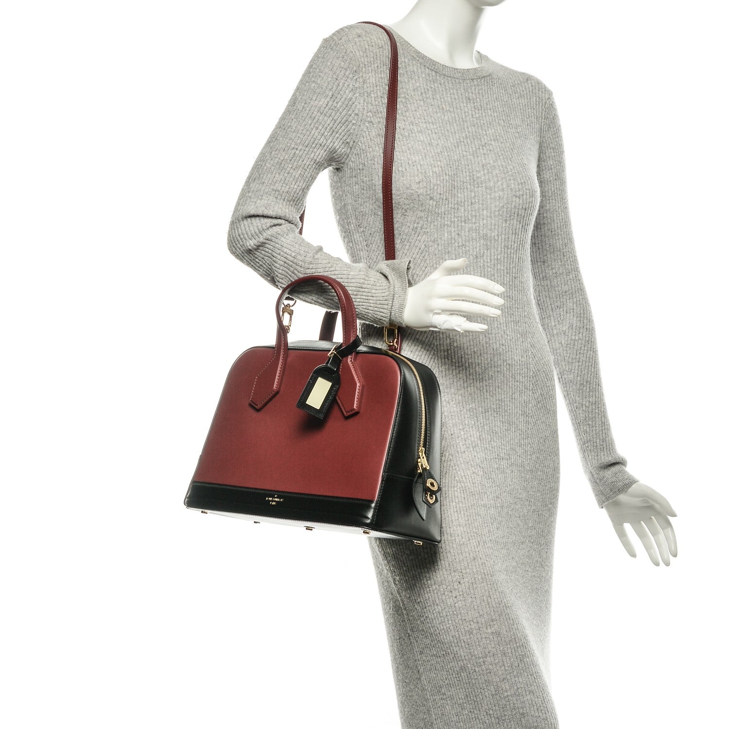 Louis Vuitton Box Calfskin Dora MM Tote Rouille 2 of 8