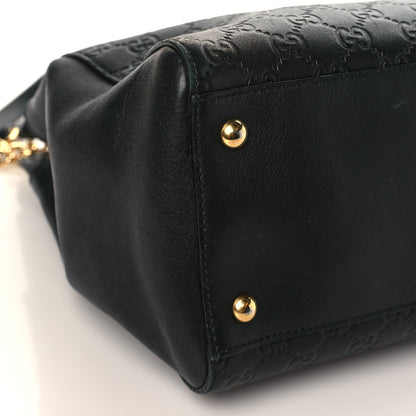 Gucci Guccissima Signature Large Shoulder Tote Bag Black 7 of 12