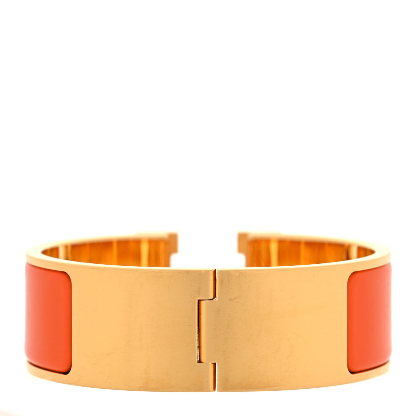 Enamel Wide Clic Clac H Bracelet PM Orange