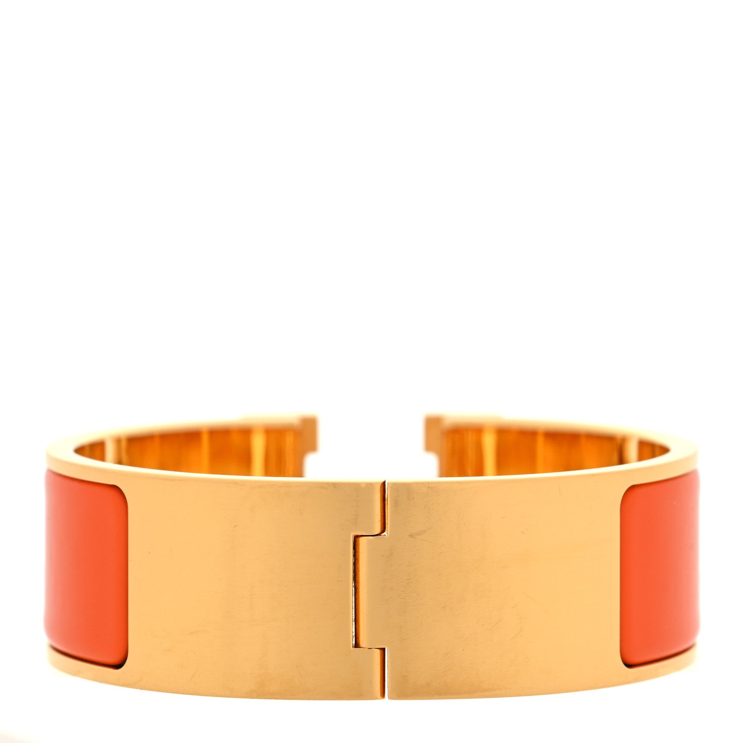 Hermes Enamel Wide Clic Clac H Bracelet PM Orange 3 of 6