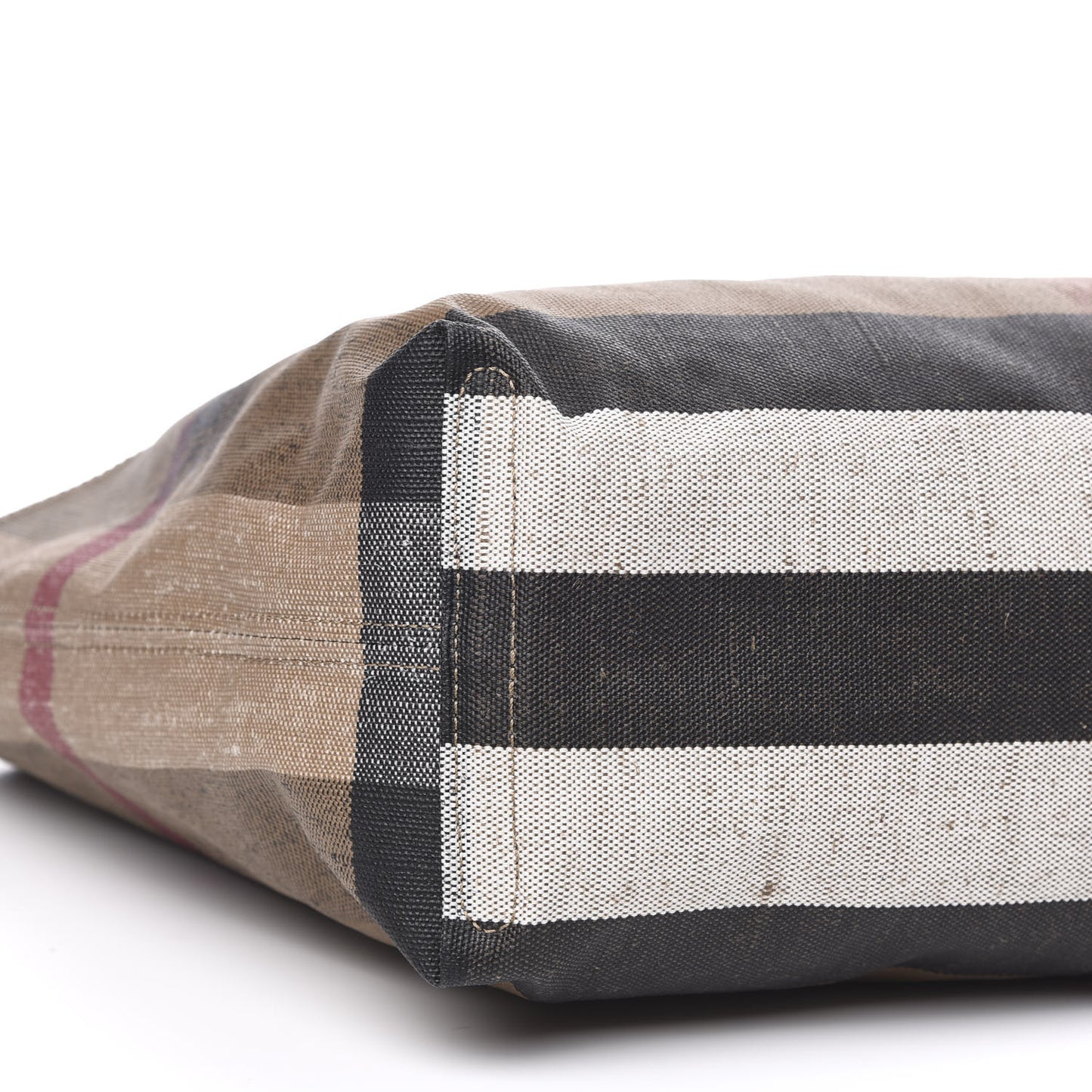 Coated Canvas Mega Check Medium Doodle Tote Black
