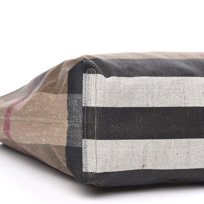 Burberry Coated Canvas Mega Check Medium Doodle Tote Black 10 of 15