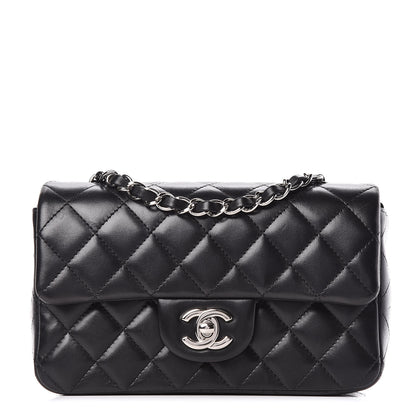 Chanel Lambskin Quilted Mini Rectangular Flap Black 1 of 13