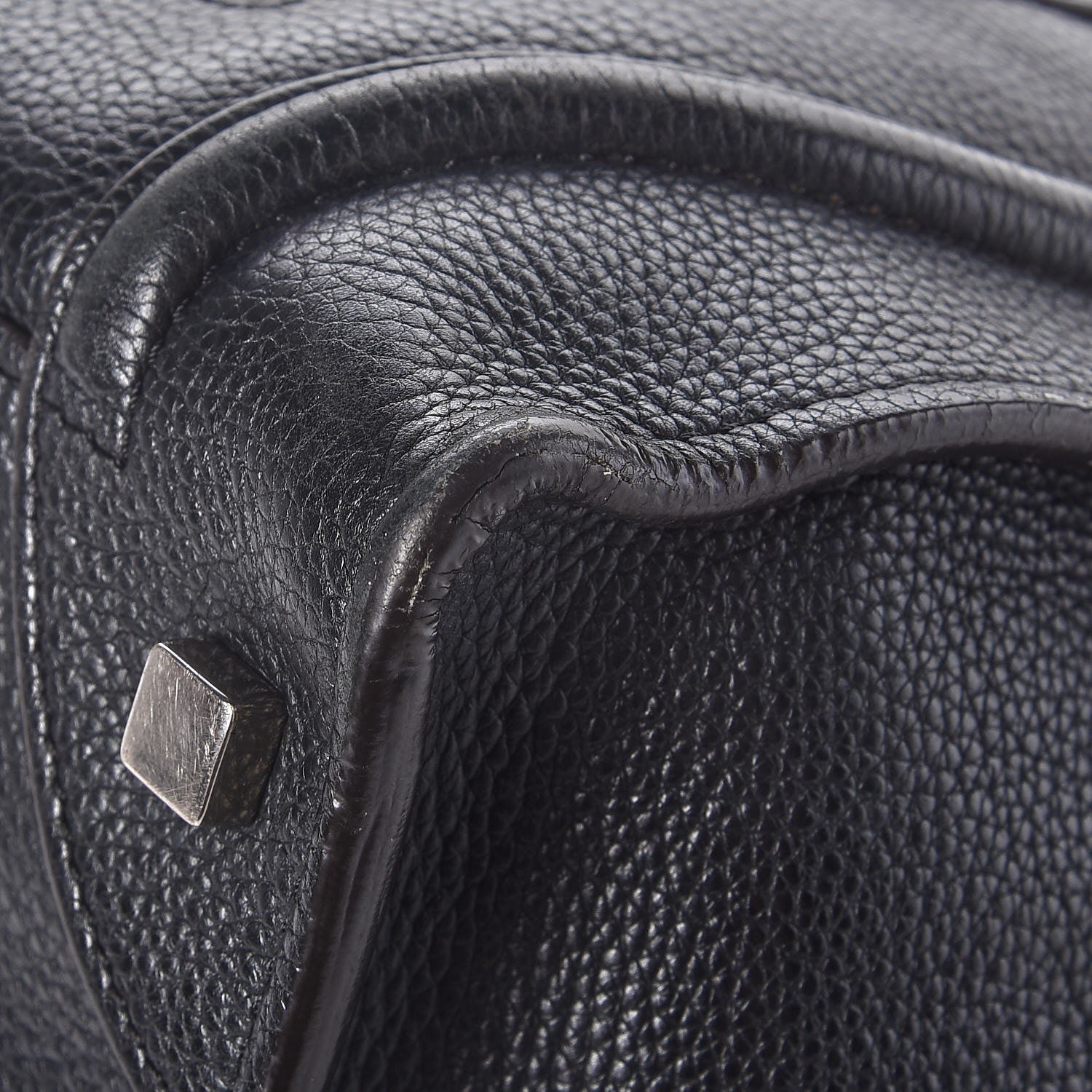 Celine Drummed Calfskin Mini Luggage Black 10 of 13