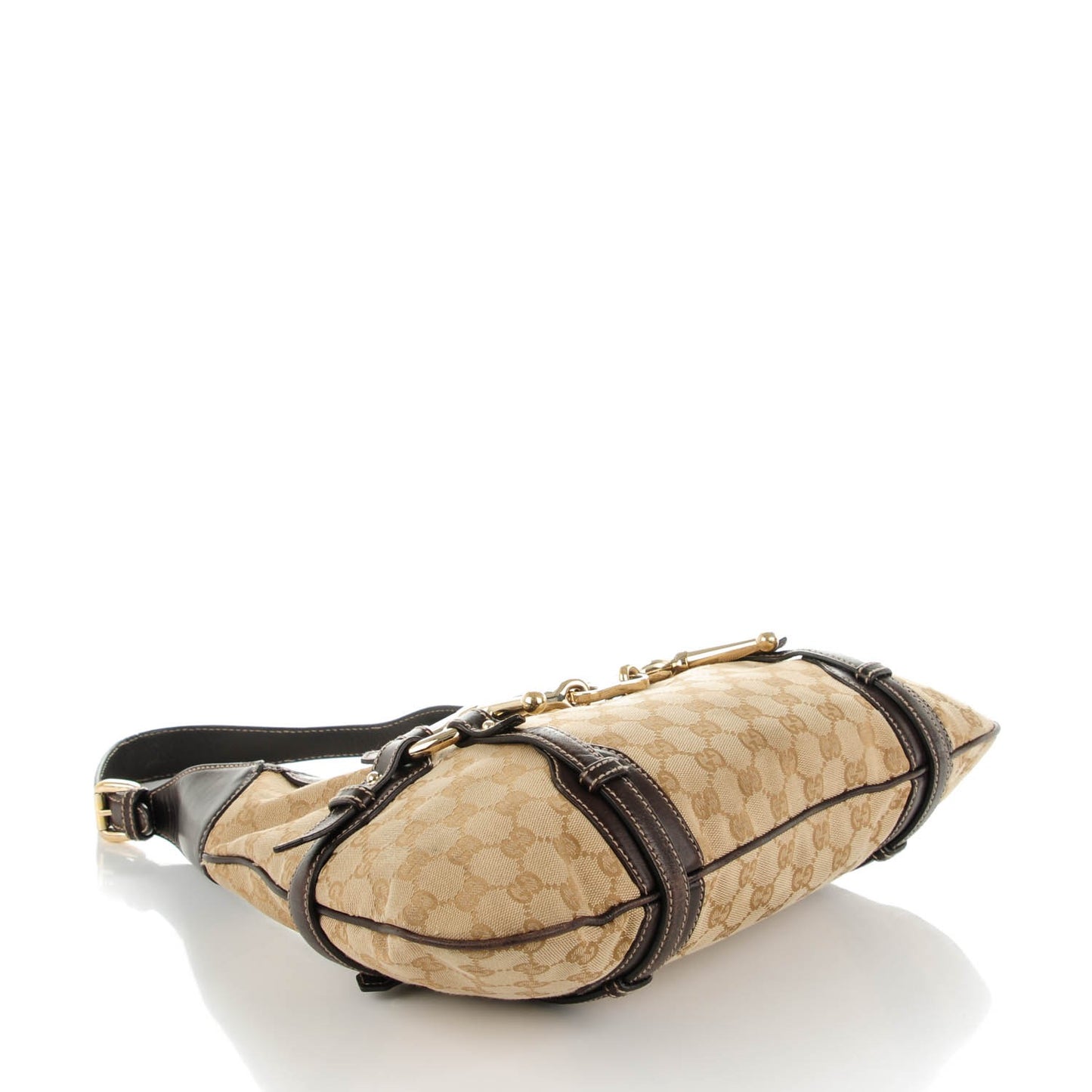 Monogram Large Horsebit 85th Anniversary Hobo Dark Brown