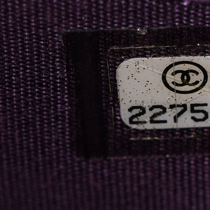 Chanel Caviar Quilted Diamond CC Wallet On Chain WOC Dark Purple 7 of 14