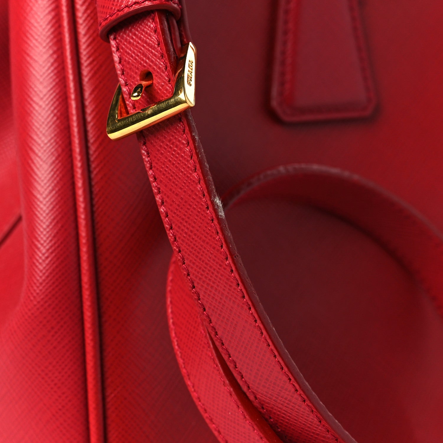 Prada Saffiano Vernice Small Galleria Double Zip Rosso 10 of 11