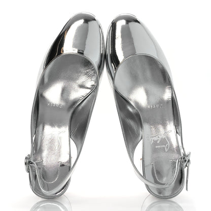 Christian Louboutin Specchio So Jane Sling 55 Pump 37 Silver 2 of 10
