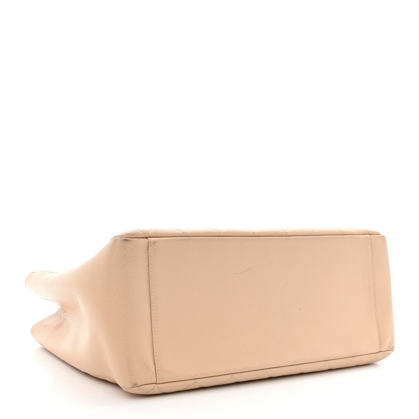 Caviar Quilted Grand Shopping Tote GST Beige Clair